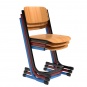Schülerstuhl, vorn abgerundete Sitzfläche, Doppel-U-Fuß, verstärkter Sitzträger, 